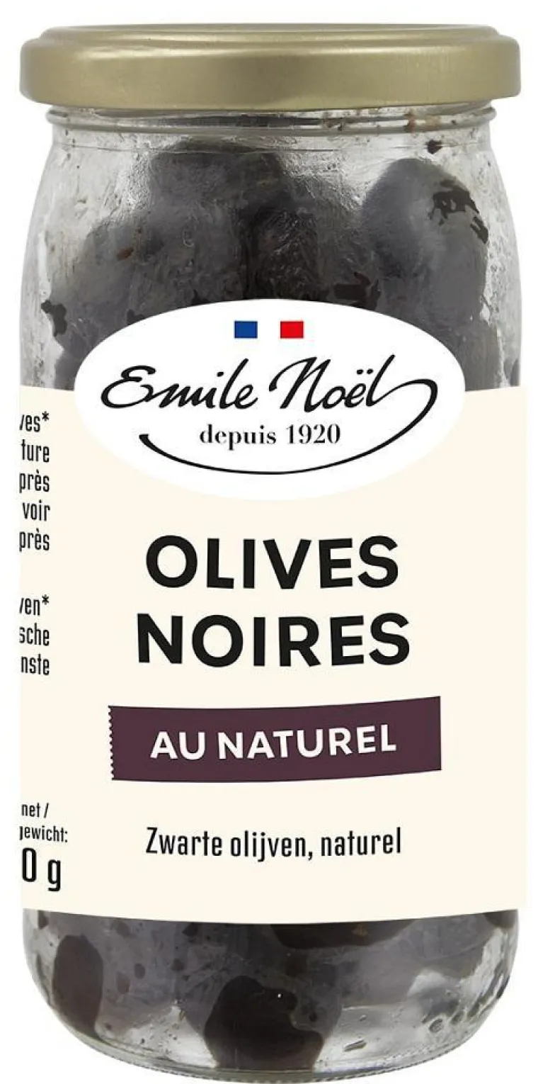 Online EMILE NOËL Olives noires au naturel bio gros calibre en bocal de 250 g