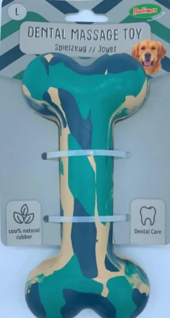 Sale BUBIMEX Os pour chien en caoutchouc naturel coloris bleu Bonie – Taille L