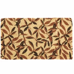 Outlet Paillasson branche végétale coloris multicolore en fibre de coco - 40 x 72 cm