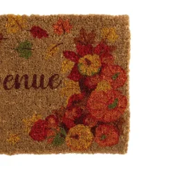 Hot Paillasson en fibre de coco motif citrouilles message Bienvenue - 72 x 40 cm