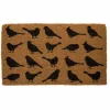 Sale Paillasson oiseaux en ligne coloris noir en coton - 40 x 72 cm