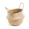 Sale Panière jacinthe d’eau naturelle avec anse - Ø 35 x H 40 cm