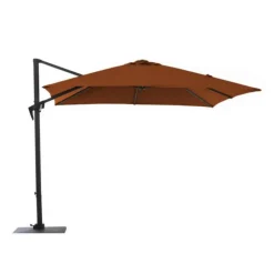 Sale PROLOISIRS Parasol déporté gris en aluminium Roma - 3 x 4 m