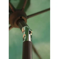 Best PROLOISIRS Parasol droit bleu en aluminium rond Tilt - Ø 3 m