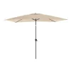 Discount PROLOISIRS Parasol gris écru à manivelle inclinable - 3 x 2 m