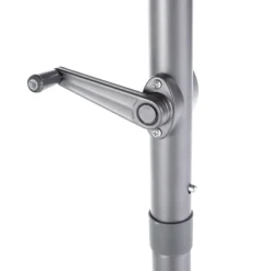 Sale Parasol rectangulaire à manivelle coloris bleu en aluminium et polyester - 210 x 150 cm