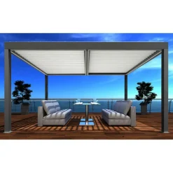 Best Pergola Bioclim Eris motorisée coloris noir - 3 x 4 m