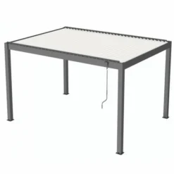 Discount Pergola bioclimatique autoportante en aluminium, grey PROLOISIRS ERIS - 3m x 3m