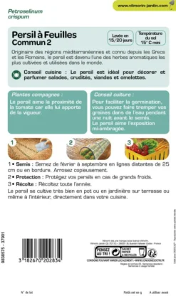 Hot VILMORIN Persil Commun - graines à semer