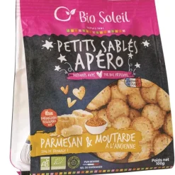 Outlet BIOSOLEIL Petits sablés parmesan et moutarde bio - 100 g