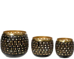 Sale KAEMINGK Photophore conique ajouré coloris multicolore en métal - 10 cm