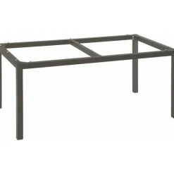 New STERN Pied de table coloris gris en aluminium - 160 x 90 x 73 cm