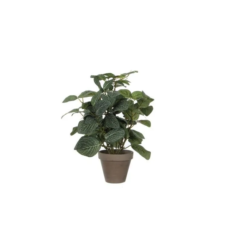 Hot Pilea vert plante artificielle en pot Stan gris H 35 x Ø 25 cm