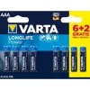 Sale VARTA Piles alcalines AAA/LR03 Longlife power - Le lot de 6+2