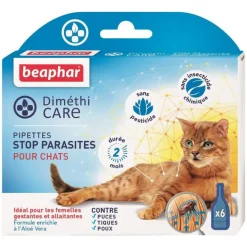 Clearance BEAPHAR Pipettes pour chat DiméthiCARE 6 x 1 ml