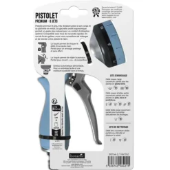 Discount BOTANIC® Pistolet premium - 8 jets avec débit réglable et gâchette verrouillable