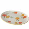 Discount BOLTZE Plat blanc à motifs de fruits orange - 39 x 32 cm