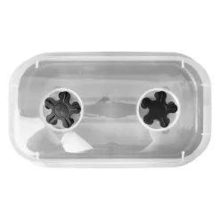 ELHO Plateau de culture en plastique recyclé coloris living noir avec couvercle serre Green Basics Allin1 taille M - 18 x 32 x 13,2 cm