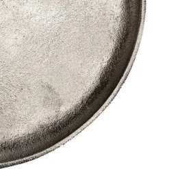 Best Plateau rond sur pied en aluminium argent - Ø 34,5 x H 10 cm