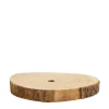 Best A1PE24-G04 Plateau rondin de bois de paulownia naturel - Ø 20 x H 3 cm