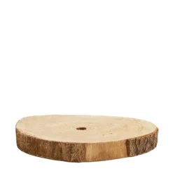 Best A1PE24-G04 Plateau rondin de bois de paulownia naturel - Ø 20 x H 3 cm