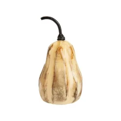 Outlet Poire en bois de manguier émaillé beige - Ø 5 x H 15 cm
