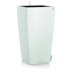New LECHUZA Pot à réserve d'eau Cubico color kit complet blanc - 40 x 40 x 75 cm