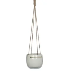 Discount EDELMAN Pot à suspendre blanc en céramique Mica Décorations Resa - H 17 x Ø 18,5 cm