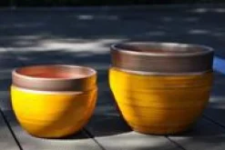 Discount Pot Austral Ibiza Sunshine en terre cuite émaillée H 16 x Ø 20 cm