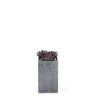 Outlet MICA DÉCORATIONS Pot carré mi-haut Stream coloris anthracite 19x19x33 cm