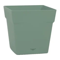 EDA Pot carré vert laurier Toscane - 24,8 x 24,8 x 24,8 cm