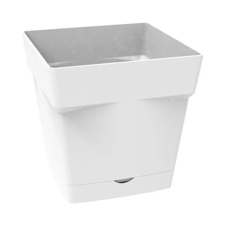 Outlet EDA Pot carre Toscane Blanc L17,4 x l17,4 x H17