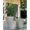 LES POTERIES D'ALBI Pot coloris beige en terre émaillée Sydney - Ø 34 cm