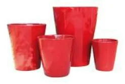 Pot coloris rouge en terre émaillée Sydney - Ø 45 cm