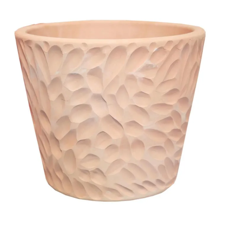 Sale POTERIE DU BOUSQUET Pot conique en terre cuite coloris beige Artisan - Ø 55 x H 46 cm