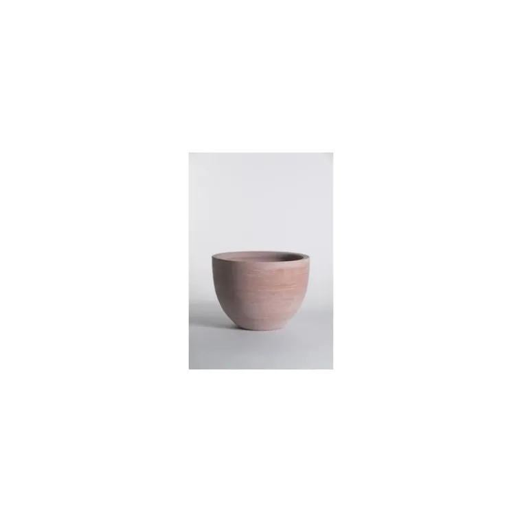 Outlet POTERIE GOICOECHEA Pot Cuvier bas contemporain en terre claire H 26 x Ø 36 cm