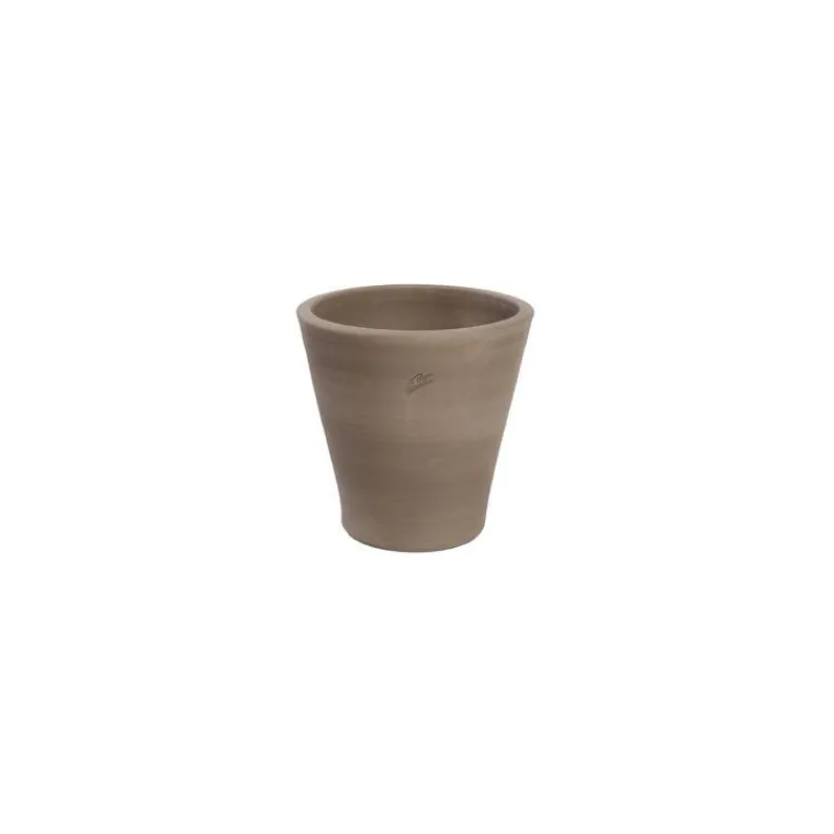 Outlet POTERIE GOICOECHEA Pot Cuvier contemporain en terre grise H 48 x Ø.47 cm