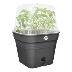 New ELHO Pot de culture carré coloris living noir Green Basics Allin1 - 35 cm