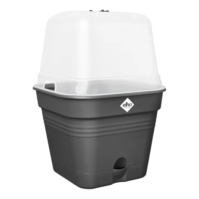 New ELHO Pot de culture carré coloris living noir Green Basics Allin1 - 35 cm