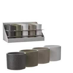EDELMAN Pot en céramique gris Era - Ø 10 x H 8,5 cm