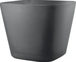 Clearance DEROMA Pot en plastique injecté coloris noir Origin Quadro grigio - Ø 38 x H 32 cm