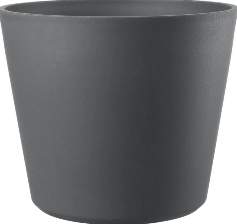 Clearance DEROMA Pot en plastique injecté coloris gris Origin Vaso grigio à roulettes - Ø 78 x H 64 cm
