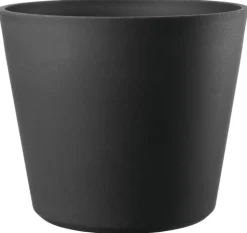 Discount DEROMA Pot en plastique injecté coloris gris Origin Vaso anthracite - Ø 24 x H 20 cm