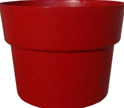 Online COCORIPOT Pot en plastique recyclé coloris rouge Rubis 35 L - Ø 43 x H 33,5 cm