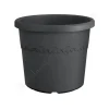 ELHO Pot en plastique recyclé gris anthracite Algarve Cilindro - Ø 24,5 x H 20,8 cm