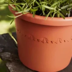 Best ELHO Pot en plastique recyclé Terra Algarve Cilindro - Ø 34,5 x H 29 cm