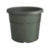Clearance ELHO Pot en plastique recyclé vert thyme green Algarve Cilindro - Ø 29,2 x H 24,6 cm