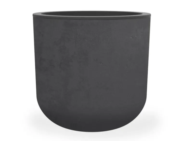 Clearance POETIC Pot en polypropylène coloris gris anthracite Eda Basalt Up - Ø 38,5 x H 36,8 cm