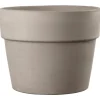 Clearance DEROMA Pot en terre cuite gris clair Perfetto Grafite - Ø 50 x H 38,9 cm