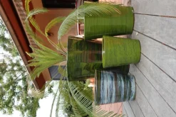 Outlet LES POTERIES D'ALBI Pot en terre cuite émaillée vert Forêt Les Poteries d’Albi Sydney - Ø 33 x H 35 cm